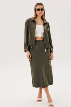 Костюм с юбкой 5079 хаки FantaziaMod