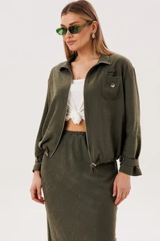 Костюм с юбкой 5079 хаки FantaziaMod