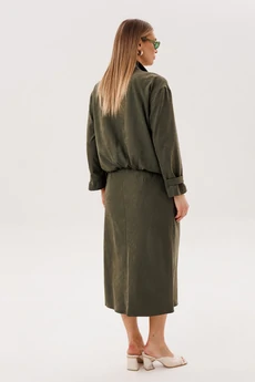 Костюм с юбкой 5079 хаки FantaziaMod