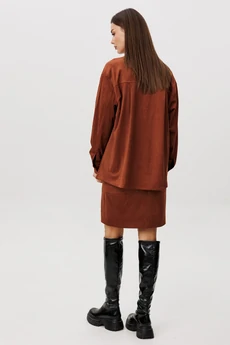 Костюм с юбкой 5201 медно-рыжий FantaziaMod