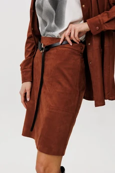 Костюм с юбкой 5201 медно-рыжий FantaziaMod