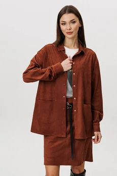 Костюм с юбкой 5201 медно-рыжий FantaziaMod