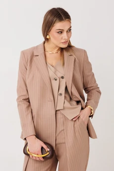 Костюм брючный 5220 пудрово-бежевый FantaziaMod