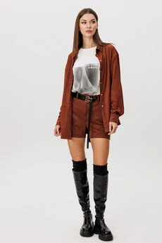 Костюм с шортами 5257 медно-рыжий FantaziaMod