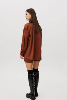 Костюм с шортами 5257 медно-рыжий FantaziaMod