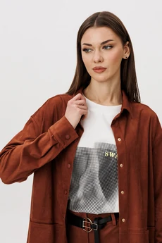 Костюм с шортами 5257 медно-рыжий FantaziaMod