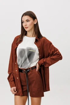 Костюм с шортами 5257 медно-рыжий FantaziaMod