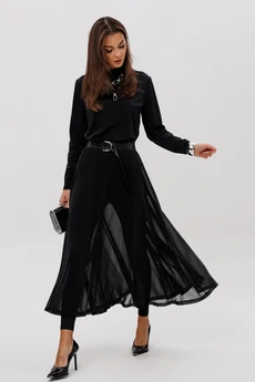 Костюм с юбкой 5304 черный FantaziaMod