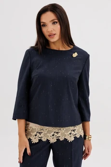 Костюм брючный 5318 синий FantaziaMod