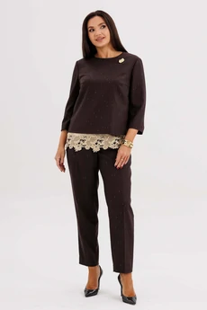 Костюм брючный 5318 шоколадный FantaziaMod