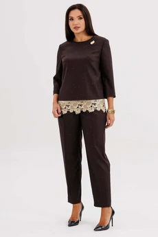 Костюм брючный 5318 шоколадный FantaziaMod