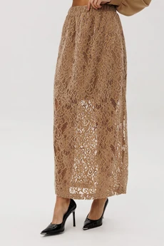 Костюм с юбкой 5324 песочный FantaziaMod