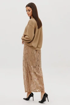 Костюм с юбкой 5324 песочный FantaziaMod