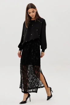 Костюм с юбкой 5324 черный FantaziaMod