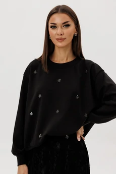 Костюм с юбкой 5324 черный FantaziaMod