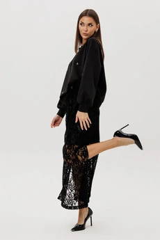 Костюм с юбкой 5324 черный FantaziaMod