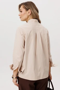 Костюм брючный 5331 бежевый+коричневый FantaziaMod