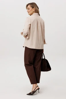 Костюм брючный 5331 бежевый+коричневый FantaziaMod