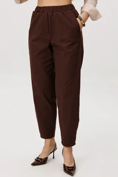 Костюм брючный 5331 бежевый+коричневый FantaziaMod