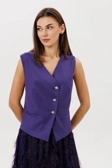 Костюм с юбкой 5336 черника FantaziaMod