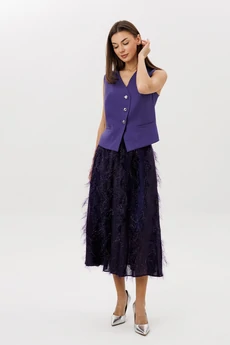 Костюм с юбкой 5336 черника FantaziaMod