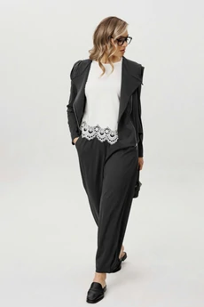 Костюм брючный 5370 черный FantaziaMod