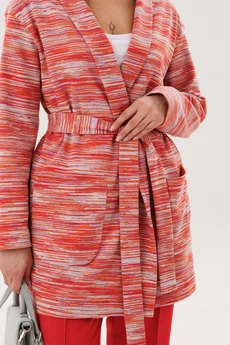 Костюм брючный 5394 красный штрипки FantaziaMod