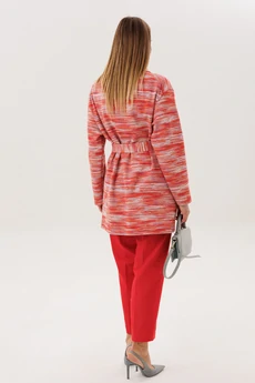 Костюм брючный 5394 красный штрипки FantaziaMod