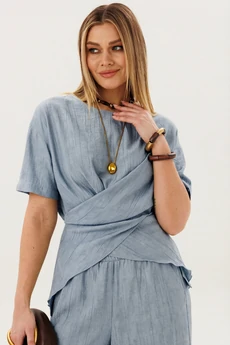 Костюм брючный 5405 голубой FantaziaMod