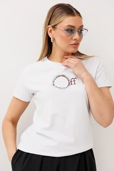 Футболка 5479 белая FantaziaMod