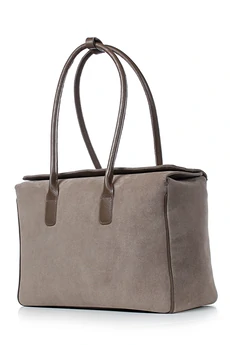 Сумка 11425 серо-коричневый + коричневый GALANTEYA