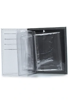 Обложка для документов 19424 белый + серый GALANTEYA