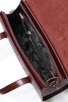 Сумка 37823 бордо + коричневый GALANTEYA