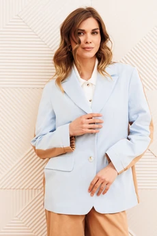 Жакет 15368 голубой + мокко мусс GIZART