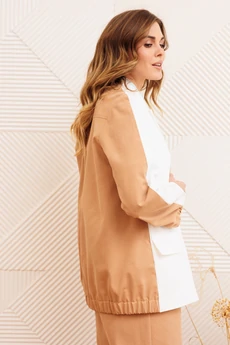 Жакет 15368 молочный + мокко мусс GIZART