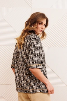 Джемпер 15380 серо-бежево-черный GIZART