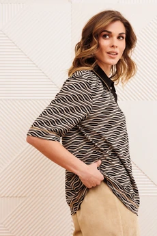 Джемпер 15380 серо-бежево-черный GIZART