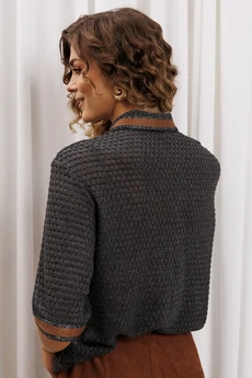 Джемпер 15380-1 серый + коричневый GIZART