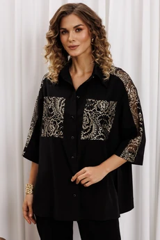 Блузка 15401 черный + золото GIZART