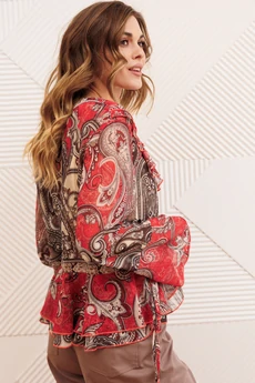Блузка 15403 красно-коричневый GIZART