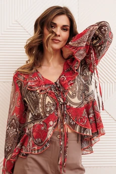 Блузка 15403 красно-коричневый GIZART