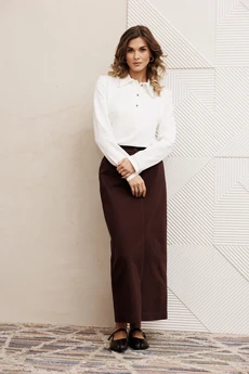 Юбка 35348-1 шоколадный джинс GIZART