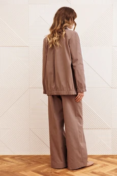 Костюм брючный 5368 голубой + капучино GIZART