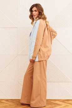 Костюм брючный 5368 голубой + мокко мусс GIZART