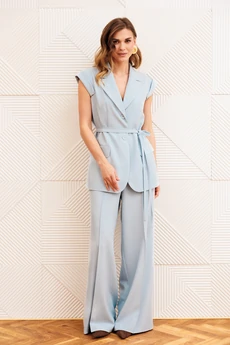 Костюм брючный 5378 голубой GIZART