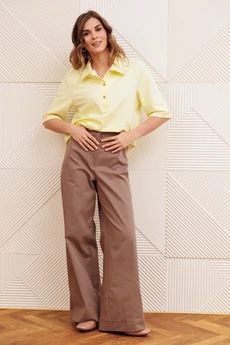 Костюм брючный 5383 сливочное масло + капучино GIZART