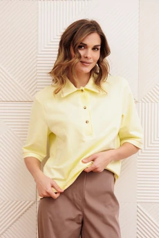 Костюм брючный 5383 сливочное масло + капучино GIZART