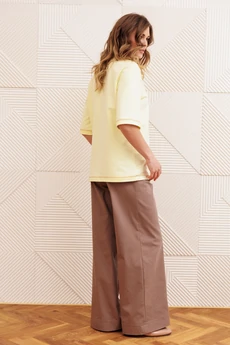 Костюм брючный 5383 сливочное масло + капучино GIZART