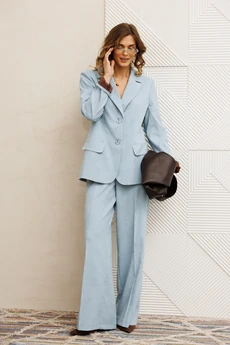 Костюм брючный 5411 голубой GIZART