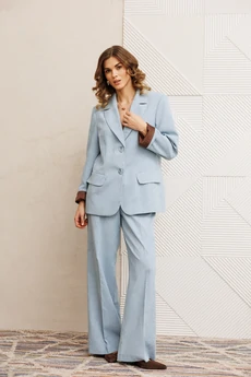 Костюм брючный 5411 голубой GIZART